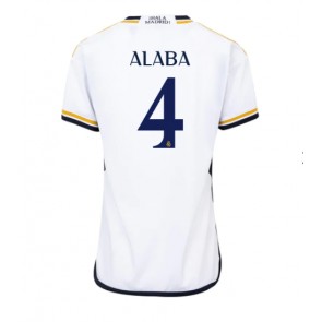 Lacne Ženy Futbalové dres Real Madrid David Alaba #4 2023-24 Krátky Rukáv - Domáci